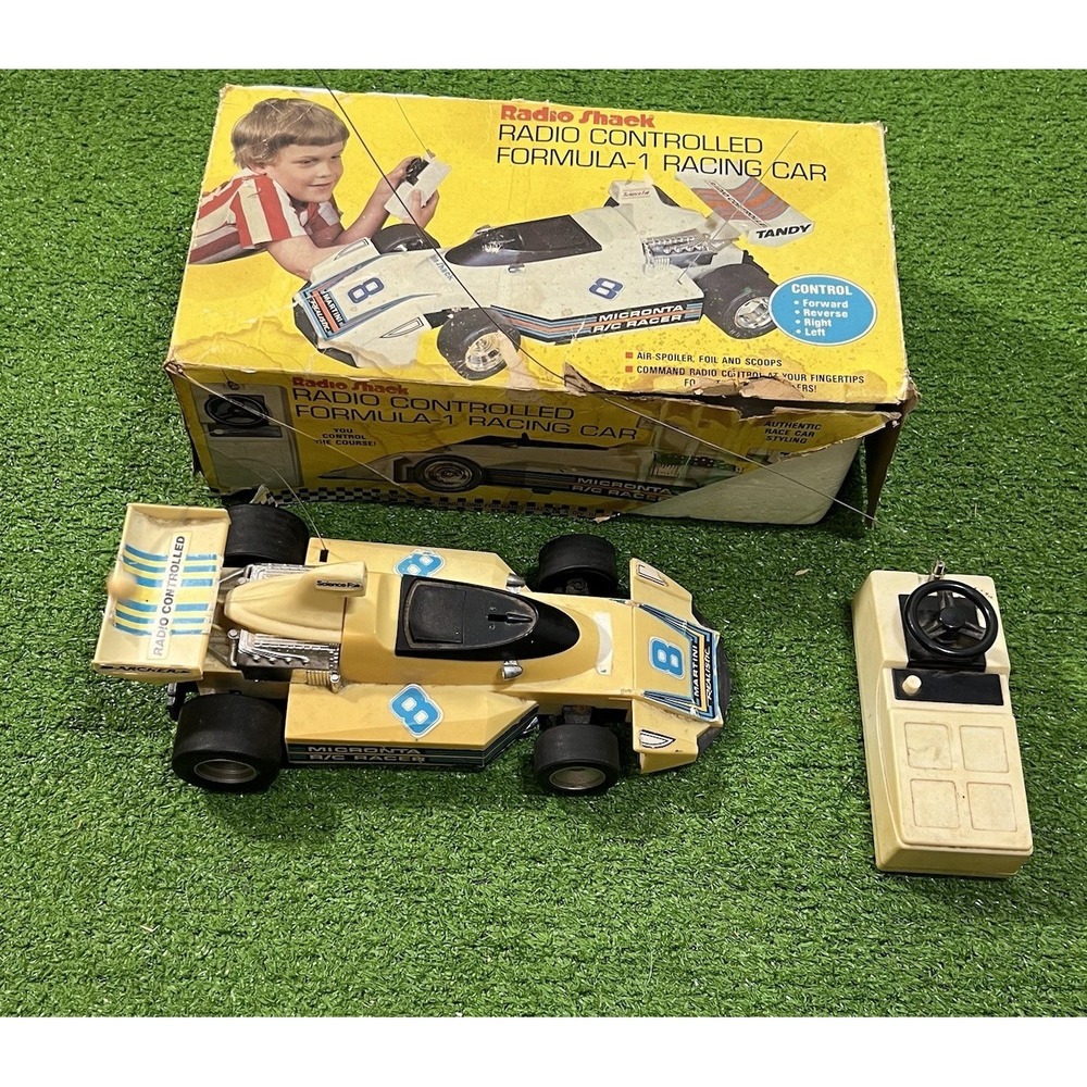 Vintage Radio Shack Battery RC Formula 1 Car Tandy Corp Untested Clean Terminals